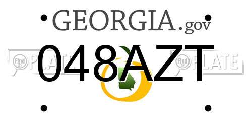 048AZT Georgia License Plate