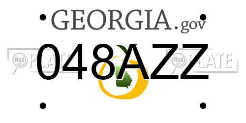 048AZZ Georgia License Plate