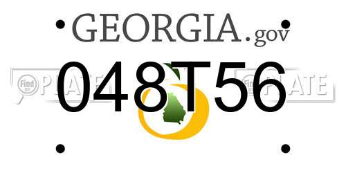048T56 Georgia License Plate