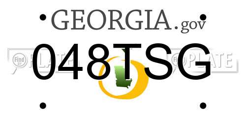 048TSG Georgia License Plate