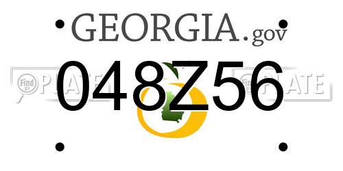 048Z56 Georgia License Plate