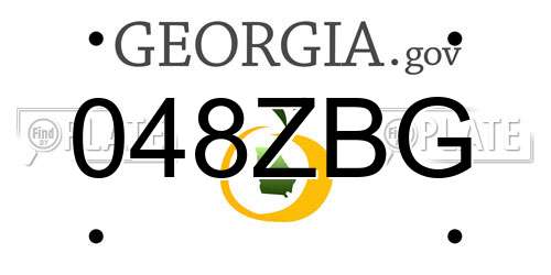 048ZBG Georgia License Plate