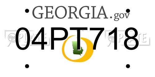 04PT718 Georgia License Plate