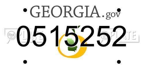 0515252 Georgia License Plate