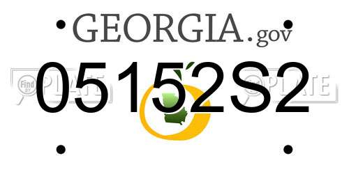 05152S2 Georgia License Plate