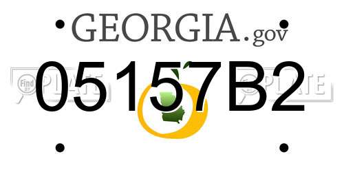 05157B2 Georgia License Plate