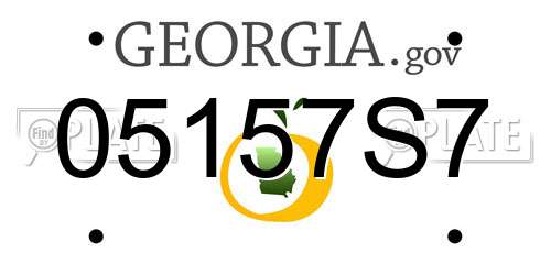 05157S7 Georgia License Plate