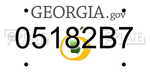 05182B7 Georgia License Plate