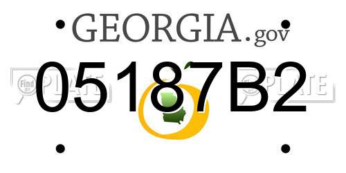 05187B2 Georgia License Plate