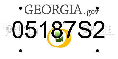 05187S2 Georgia License Plate