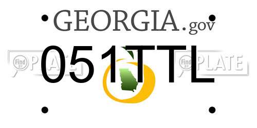 051TTL Georgia License Plate