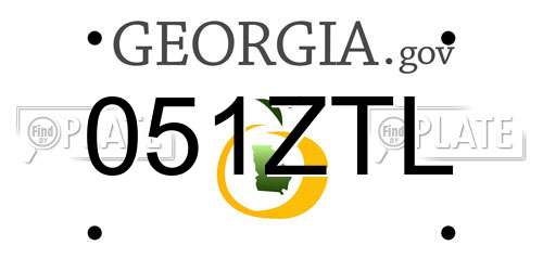 051ZTL Georgia License Plate
