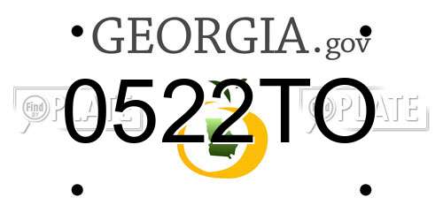 0522TO Georgia License Plate