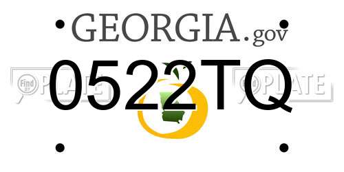0522TQ Georgia License Plate