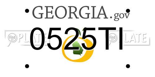 0525TI Georgia License Plate