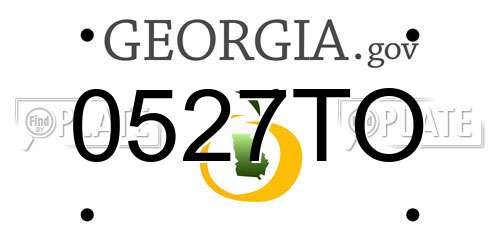0527TO Georgia License Plate
