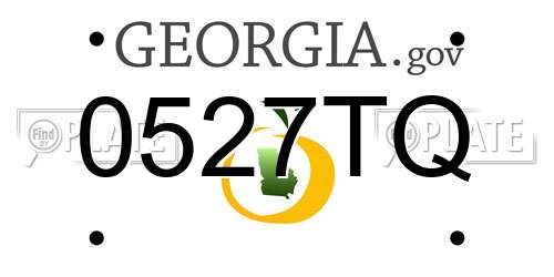 0527TQ Georgia License Plate