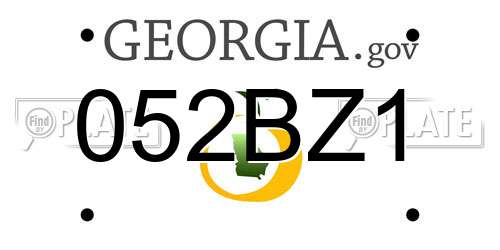 052BZ1 Georgia License Plate