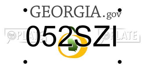 052SZI Georgia License Plate