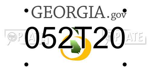 052T20 Georgia License Plate