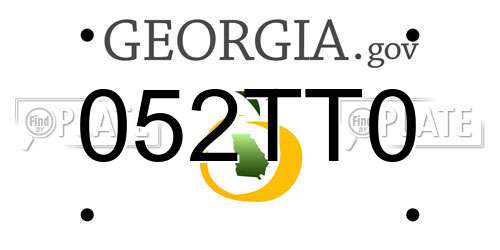052TT0 Georgia License Plate