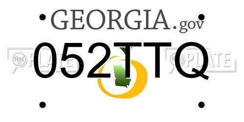 052TTQ Georgia License Plate