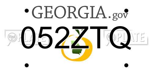 052ZTQ Georgia License Plate