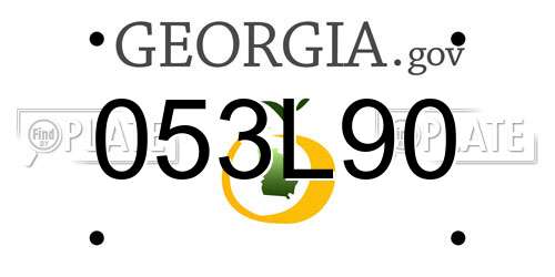 053L90 Georgia License Plate