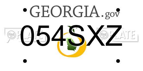 054SXZ Georgia License Plate