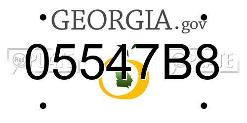 05547B8 Georgia License Plate