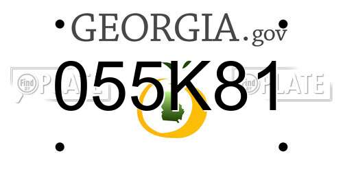 055K81 Georgia License Plate