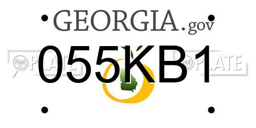 055KB1 Georgia License Plate