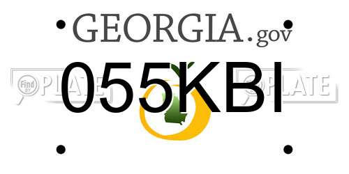 055KBI Georgia License Plate