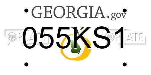 055KS1 Georgia License Plate