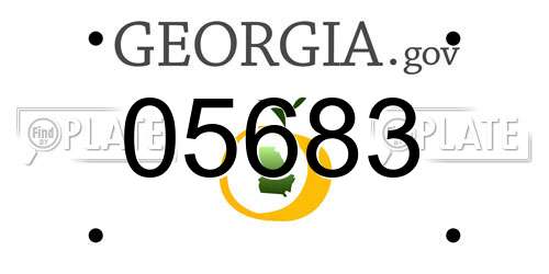 05683 Georgia License Plate