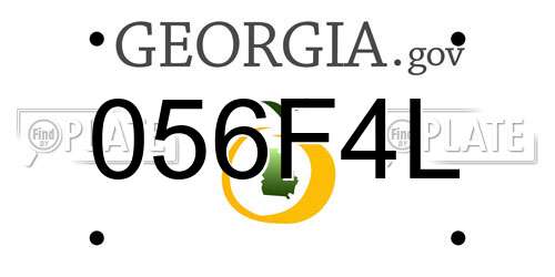 056F4L Georgia License Plate