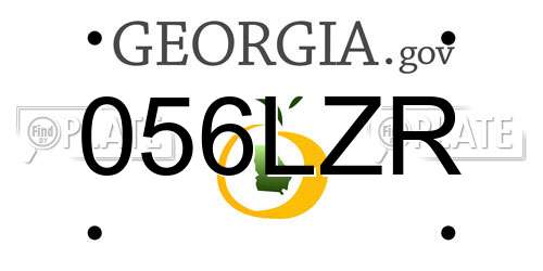 056LZR Georgia License Plate