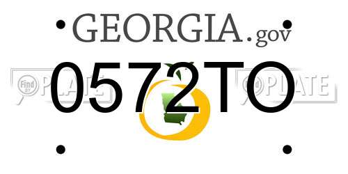 0572TO Georgia License Plate