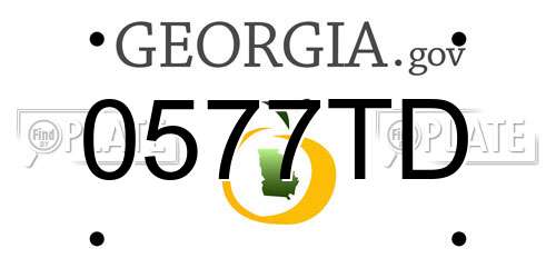 0577TD Georgia License Plate