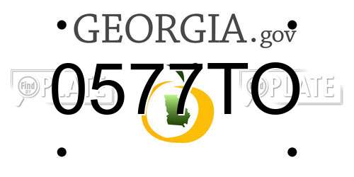 0577TO Georgia License Plate