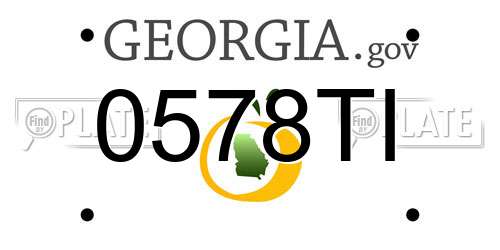 0578TI Georgia License Plate