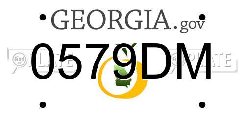 0579DM Georgia License Plate