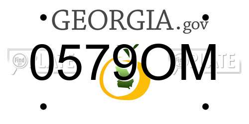 0579OM Georgia License Plate
