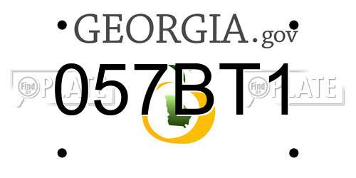 057BT1 Georgia License Plate