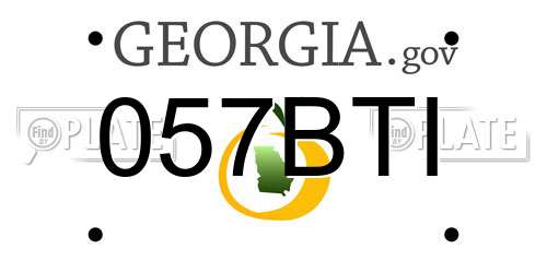 057BTI Georgia License Plate