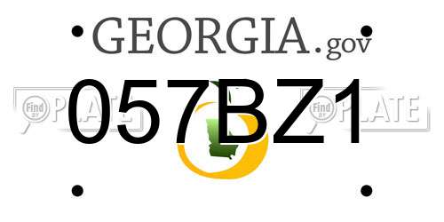 057BZ1 Georgia License Plate