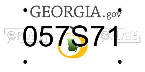 057S71 Georgia License Plate