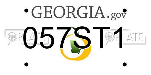 057ST1 Georgia License Plate