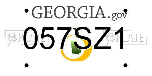 057SZ1 Georgia License Plate