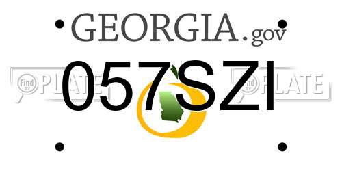 057SZI Georgia License Plate